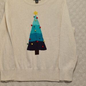 Lands End Crew Neck Christmas Sweater
